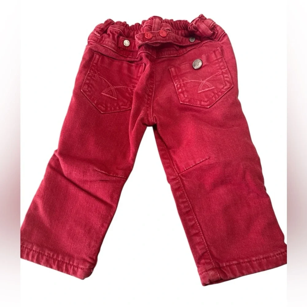 Primigi Baby Pants Red size 12 Months | Italian Brand | Soft Cotton Jeans